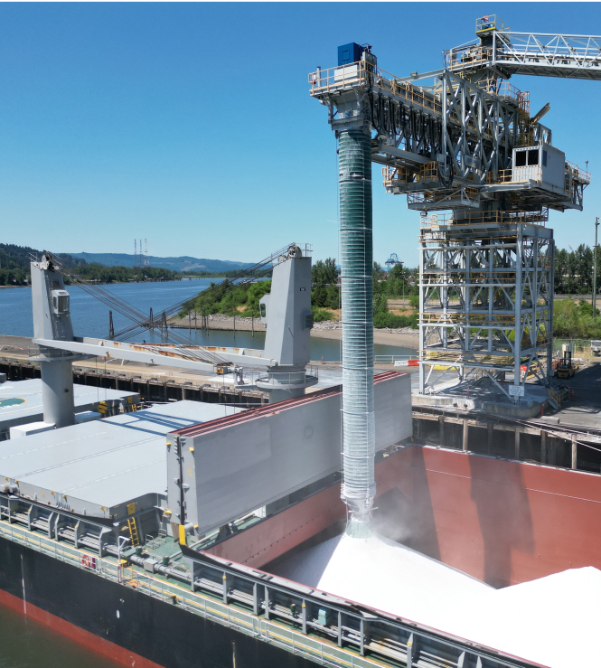 Soda ash production plant against landscape